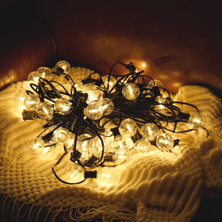 98Ft Led Outdoor String Lights, Plug In Waterproof Patio Lights With 50 Shatterproof Bulbs, Warm White Outdoor Hanging Light Decor For Backyard Deck Garden Bistro Porch Party