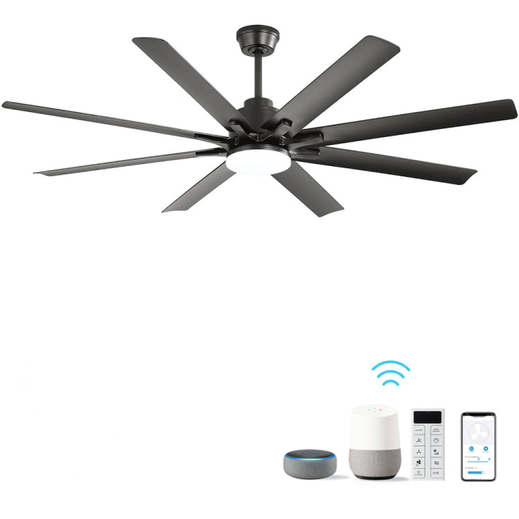 66 Inch Modern S And Smart Remote Control 6 Speed Reversible Noiseless Dc Motor For Indoor