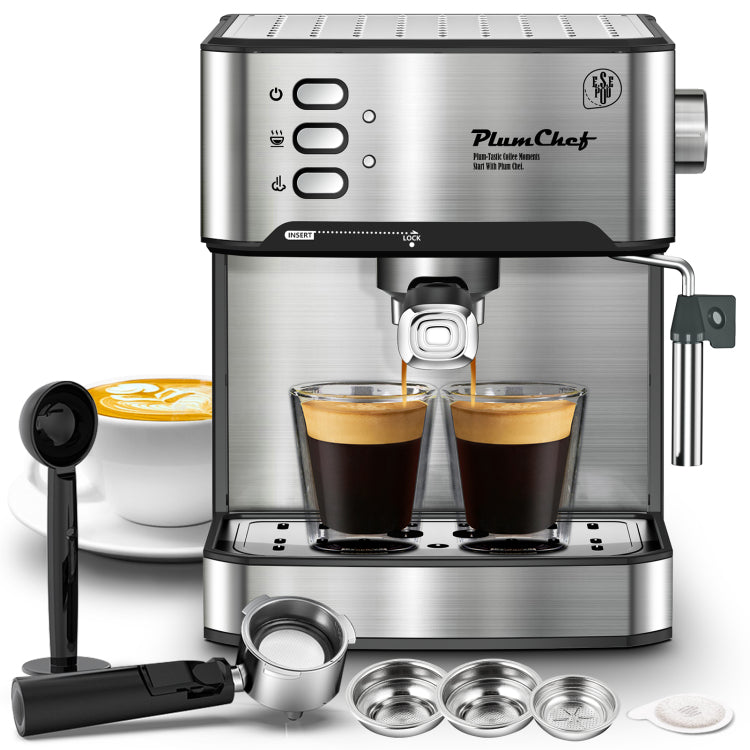 20 Bar Professional Espresso Machine With Milk Frother, Single & Double Shot, Ese Pod Compatible, Removable Water Tank For Cappuccino, Latte, & Macchiato Home Barista Edition