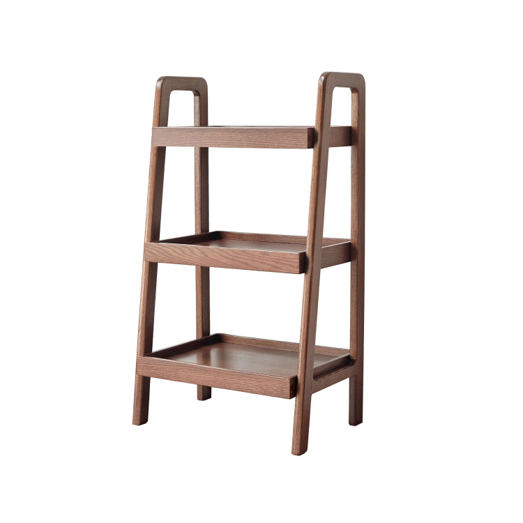 Walnut Color Oak Storage Bench, 3 Tier Beech Wood Shoe Rack For Entryway, Premium Storage Organizer For Bathroom, Living Room, Bedroom, Hallway, Patio, Kitchen