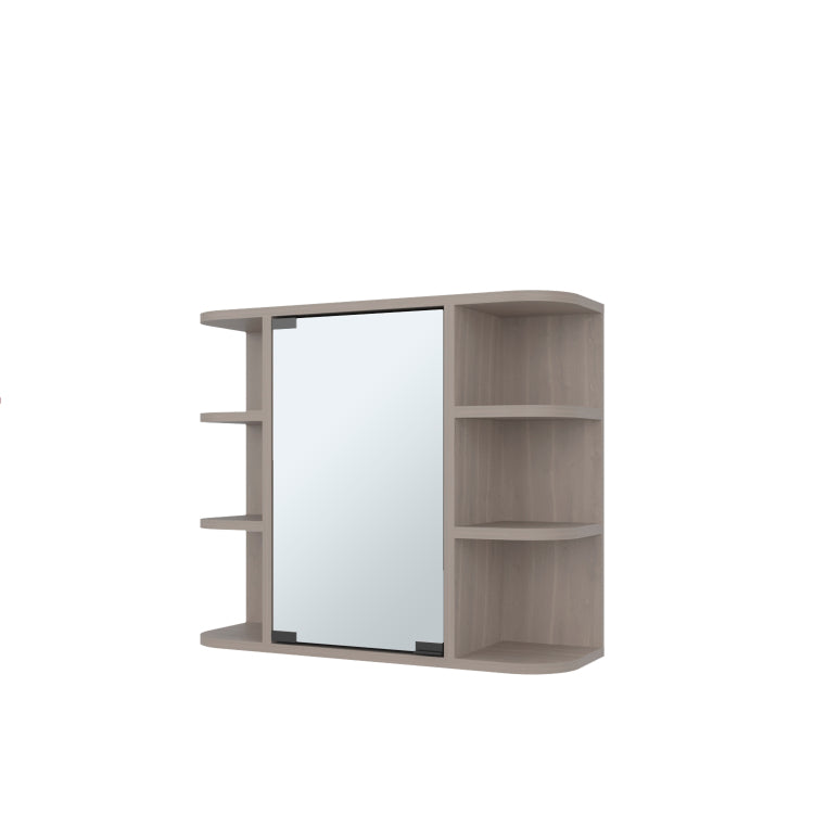 Medicine Cabinet 19" H, Six External Shelves, Three Interior Shelves, Light Gray