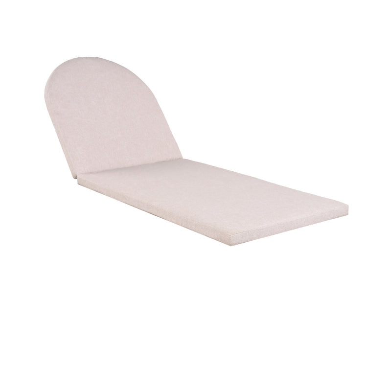 Outdoor Chaise Lounge Cushion Waterproof Patio Cushion For Lawn Pool Beach Beige Color