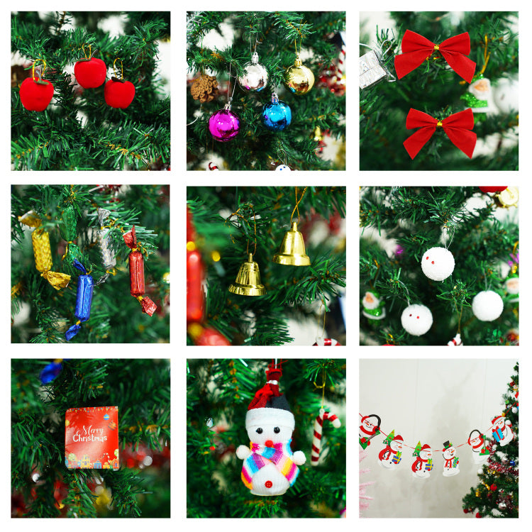 6Ft Artificial Christmas Tree With Led Energy Saving Lights, Including 195 Pendant Tree Skirts And Guardrails
