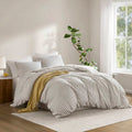 3 Pcs Queen Duvet Set Grey