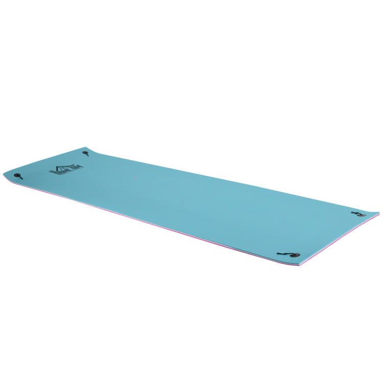 Homcom 17' X 5' Floating Mat, 3 Layer Lily Pad Swimming Pool Floating Water Mat, Thick And Durable Water Activities Mat For Lake, Oceans