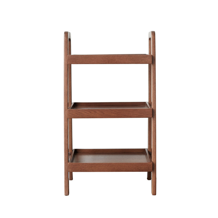 Walnut Color Oak Storage Bench, 3 Tier Beech Wood Shoe Rack For Entryway, Premium Storage Organizer For Bathroom, Living Room, Bedroom, Hallway, Patio, Kitchen