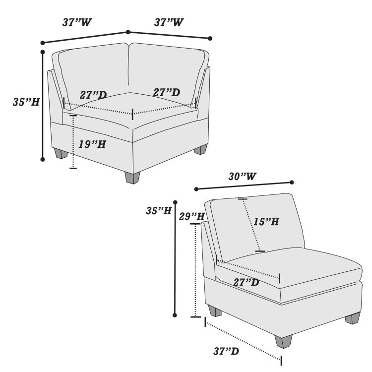 Modular Set 2Pc In Gray
