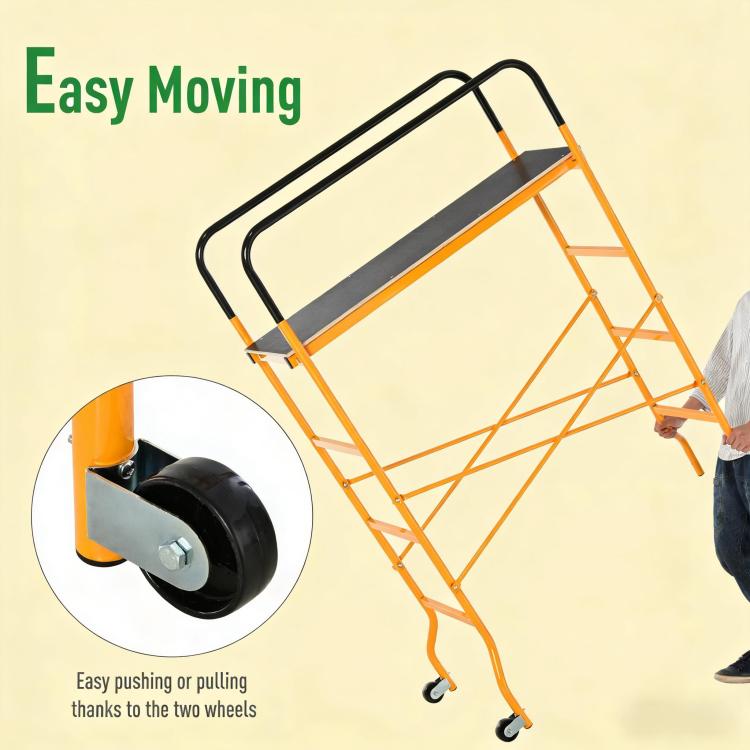 4 Step Steel Scaffold With Wheels