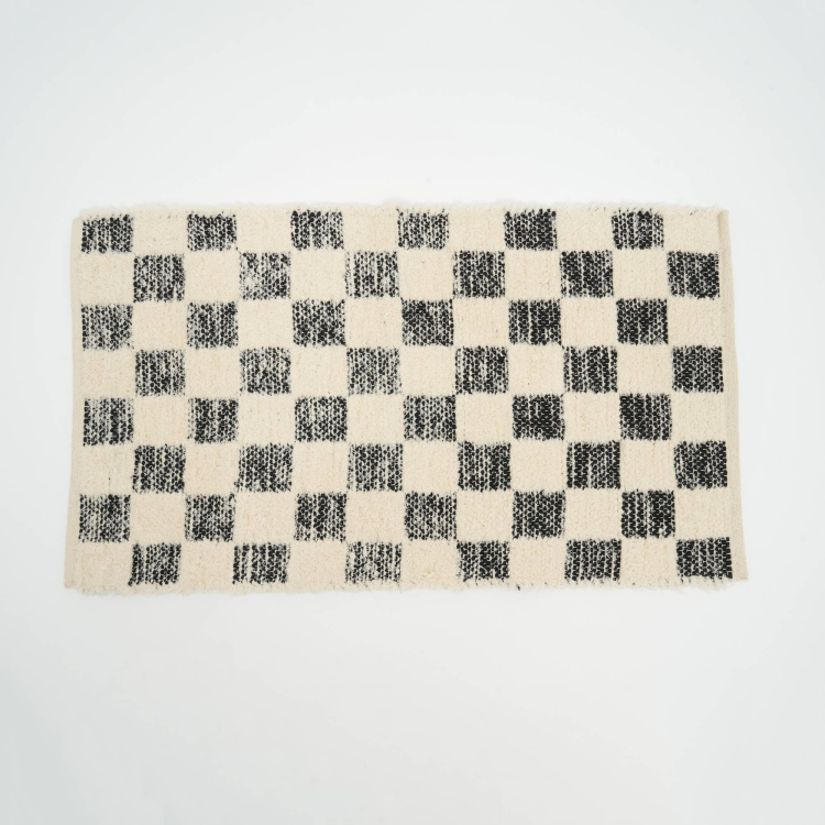 Checker 36X24" Scatter Rug Stylish Accent Rug For Living Room, Bedroom, & Home Decor"