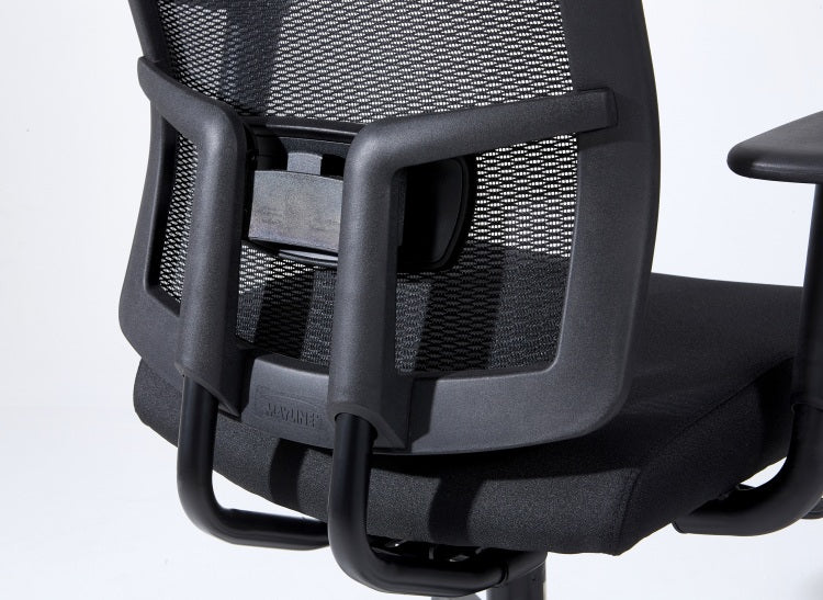 Complus Polyester Seat Pro Ergonomic High Back Office Task Mesh Chair 27"H In Black Color With Arms