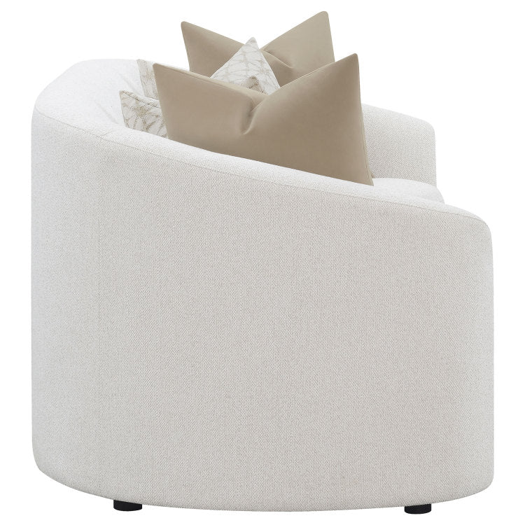 Rory Latte Sloped Arms Sofa With Pillows