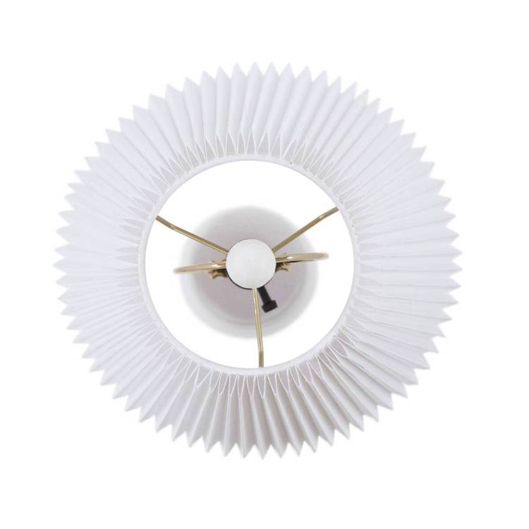 Textured Ceramic Table Lamp With Fluted Fabric Shade White See Below