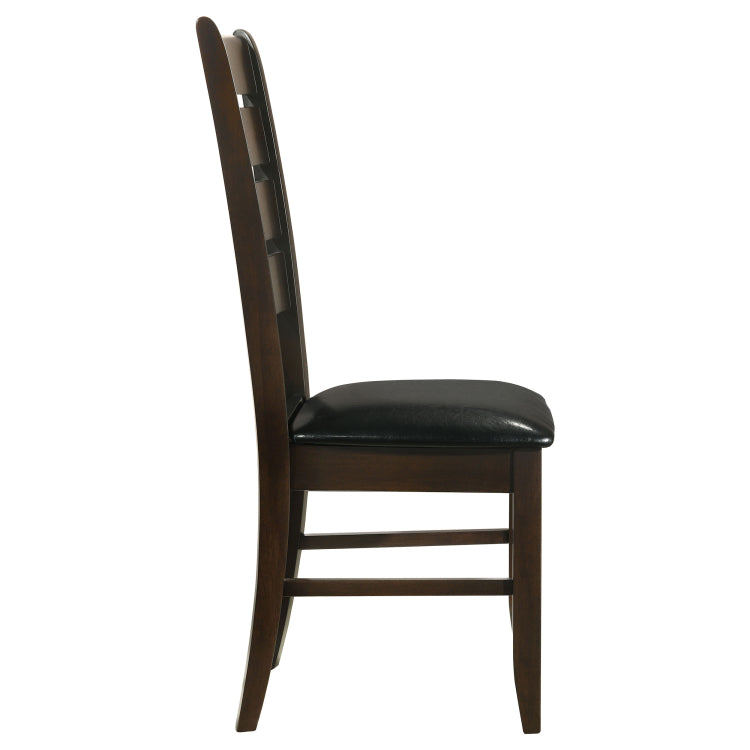 Cappuccino And Black Padded Seat Side Chairs Set Of 2
