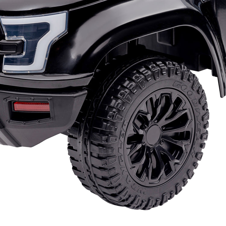 Aosom Kids Push Ride On Car With Working Pa System And Horn, Police Truck Style Foot To Floor Sliding Car For Boys And Girls With Under Seat Storage, For 18 Months To 5 Years Old, Black