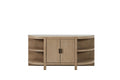 Curved 2 Door Console Table W Marble Top