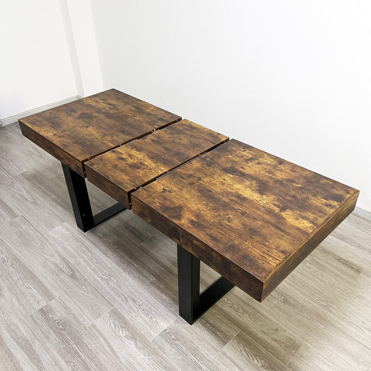 Extendable Dining Room Table For 6 8 10, Modern Farmhouse Wooden Kitchen Expanding Table, Long Large Expandable Dining Room Conference Table