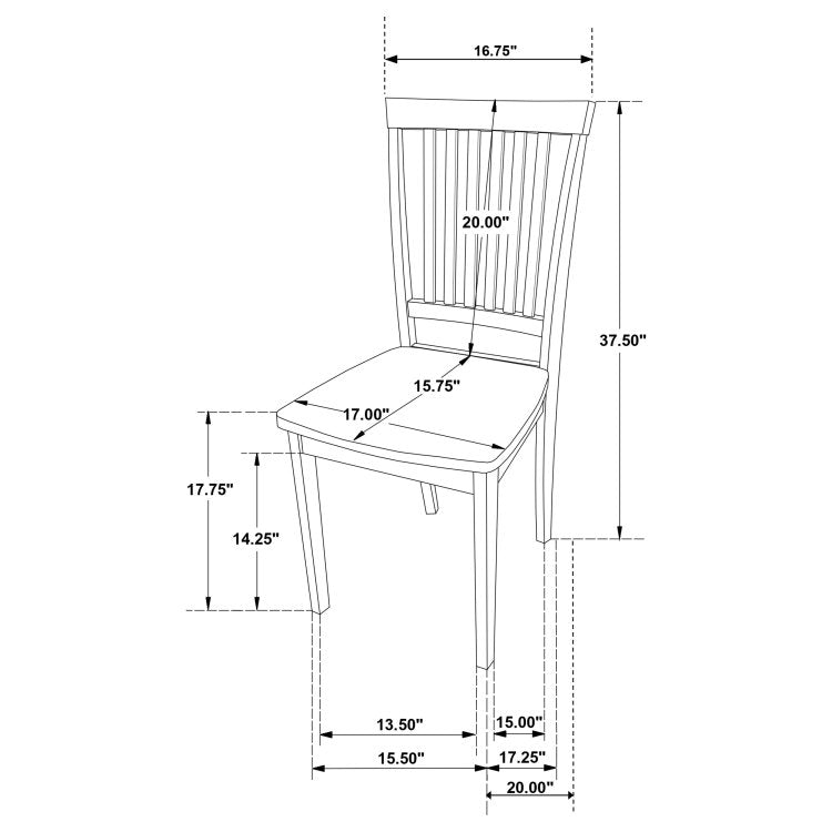Stan Cappuccino 5 Piece Dining Set