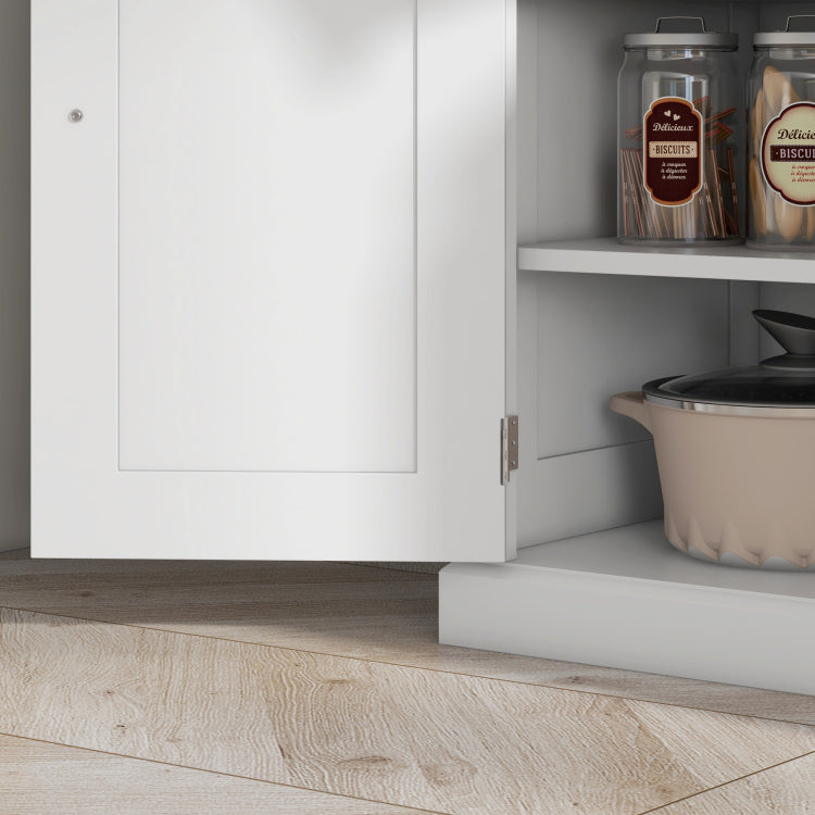 Homcom 72" Kitchen Pantry, Tall Storage Cabinet, Freestanding Cupboard With Drawer, Doors And Adjustable Shelves, White