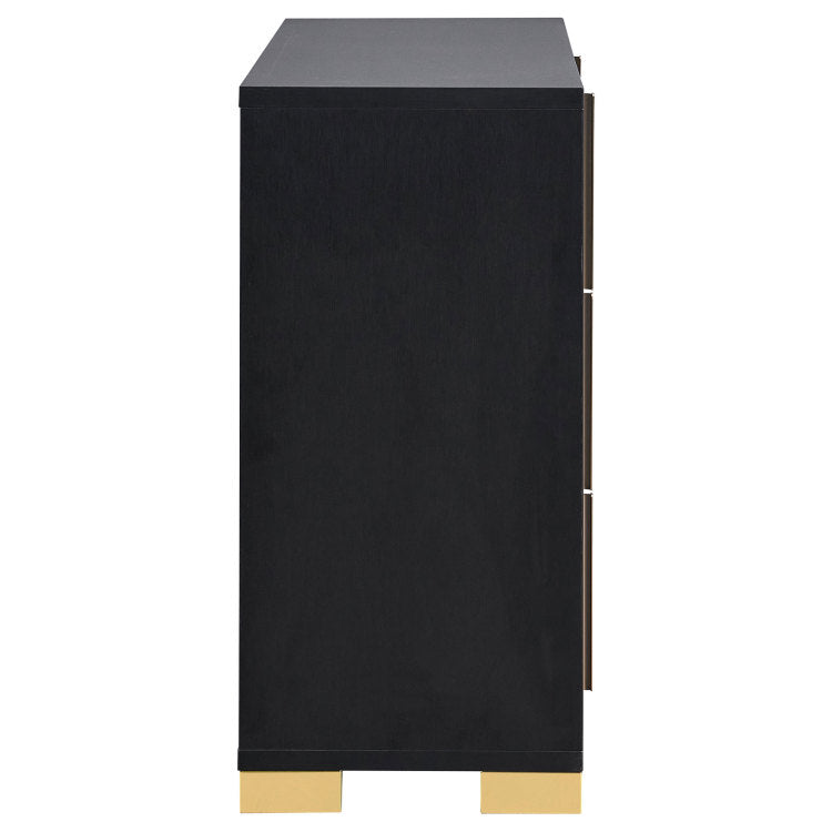 Medici Black 6 Drawer Dresser