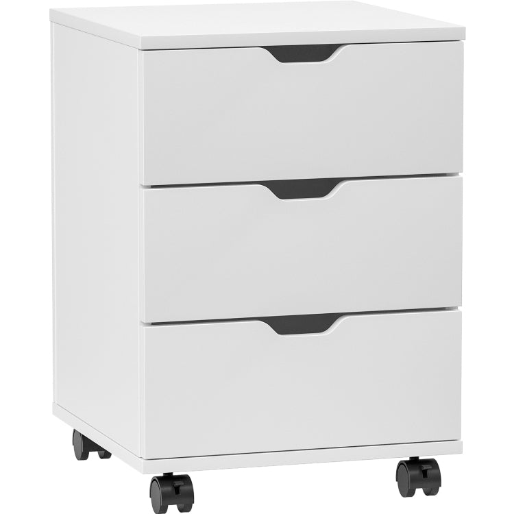 3 Drawer Vertical Filing Cabinet Rolling Wood Mobile File Cabinets Under Desk For Home Office With Casters Non Assembled