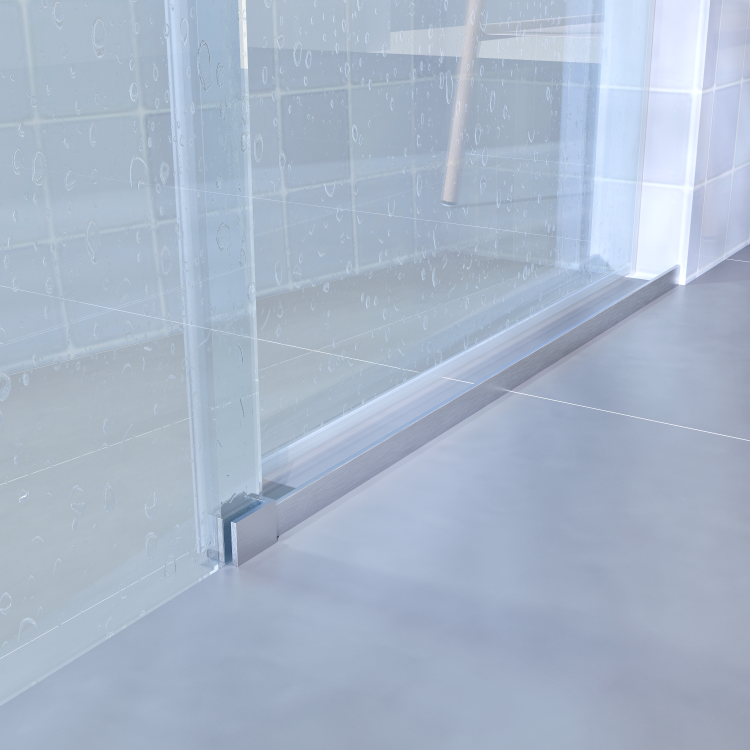56" 60" W X 76" H Single Sliding Shower Door, Frameless Bathroom Sliding Door With 1 4" 6Mm Tempered Glass For Walk In Shower, Brushed Nickel Gf 25D06 60Bnx