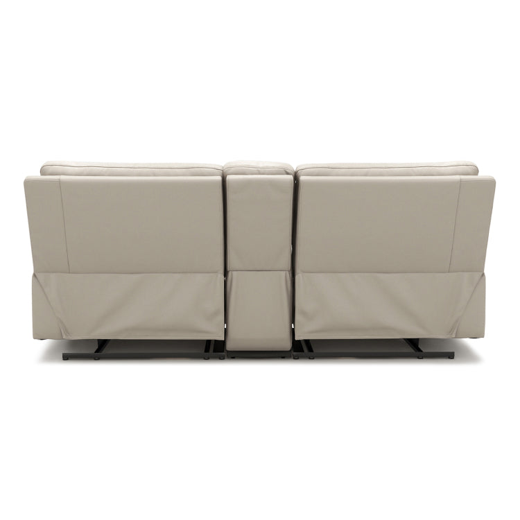 Malibu 79" Modern Power Motion 3 Piece Reclining Loveseat Sofa With Cup Holders, Cream Taupe Beige
