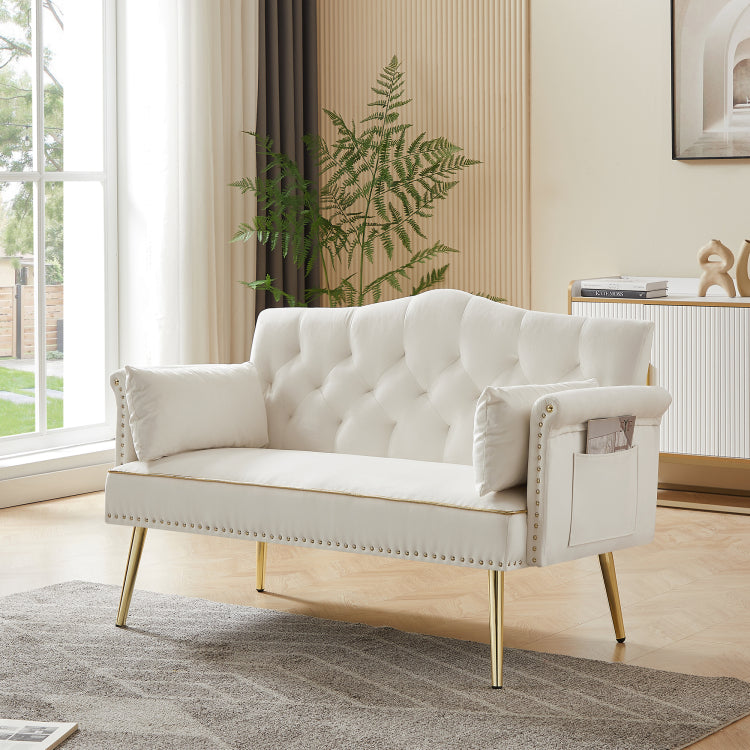 Cream White 2 Seater Sofa