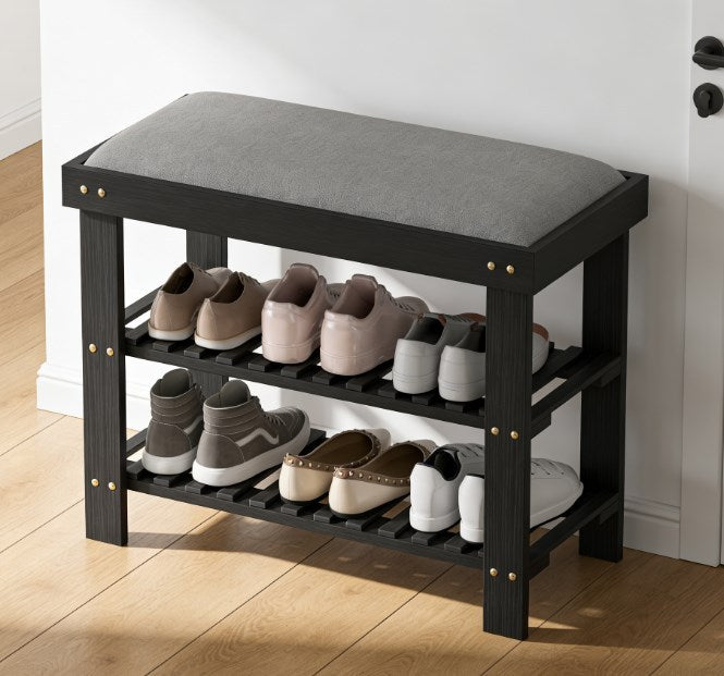 Shoe Organizer,Shoe Storage Bench,3 Tier Entryway Bench