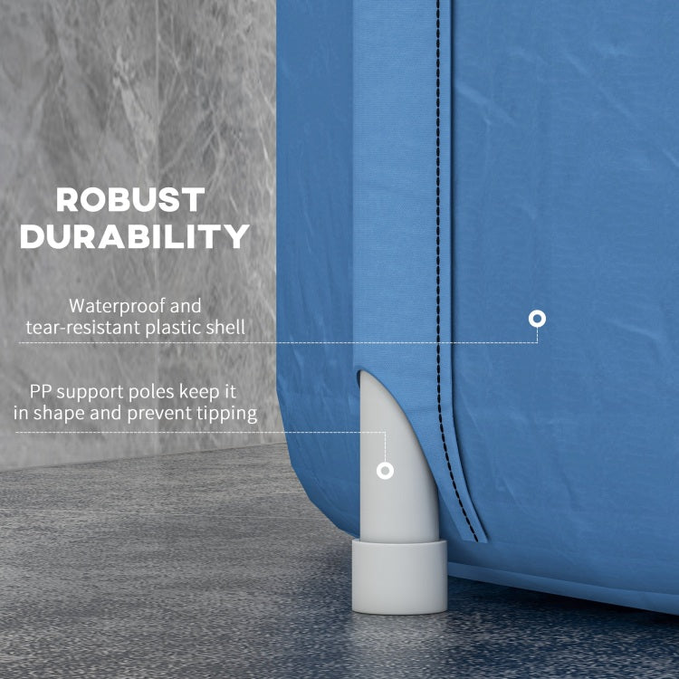 Outsunny Ice Bath Tub, 79 Gallon Outdoor Portable Cold Plunge Tub With Thermo Lid, Cover And Carry Bag For Athletes Recovery And Cold Water Therapy, Dark Blue