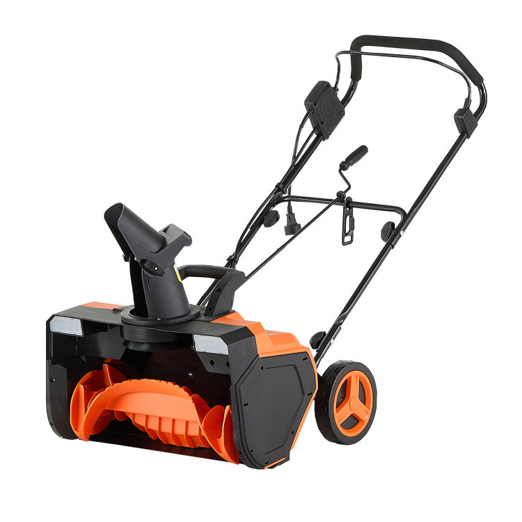Electric Snow Blower, 23 Inch 15A Corded Snow Thrower With Dual Led Headlights & 180 Rotating Chute, 25Ft Throwing Distance, 12" Depth Clearing, Walk Behind Snowblower For Driveway Sidewalk