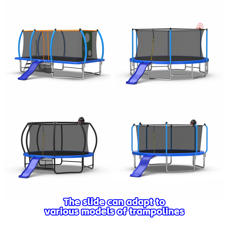 Outdoor Trampoline Slide ,Blue