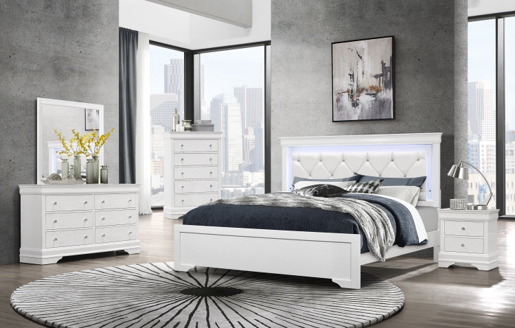 Shaker White Queen 5Pc Bedroom Set