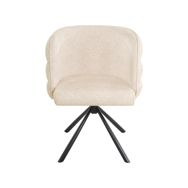 270 Swivel Home Office Desk Chairs Set Of 2,Modern Dining Chairs, Upholstered Bedroom Chairs With Metal Base,Makeup Chair For Vanity, For Living Room, Bedroom,Study Room,Dining Room Beige