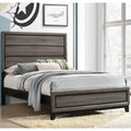 Cabrillo Grey Oak Wood Full Panel Bed