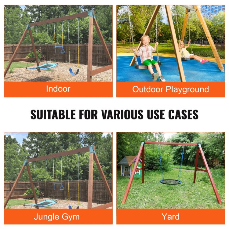 A Frame Middle Swing Set Brackets, Heavy Duty Carbon Steel Swing Set Hardware With Mounting Hardware, Diy Swing Set Bracket Swing Set Kit For 4X4 Legs & 4X6 Beam, Green 2 Pcs