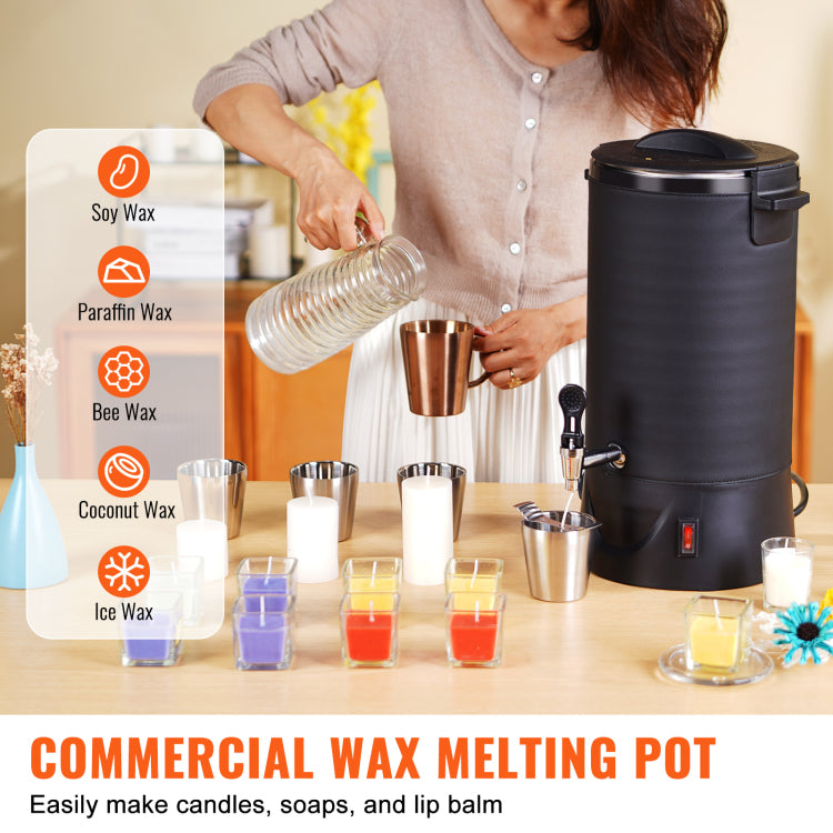 10 L Wax Melter For Candle Making, Extra Large Electric Wax Melting Pot, With Easy Pour Spout And 9 Level Temp Control, Easy Clean For Candle Soap Cream Beauty Bulk Production Business Or Home