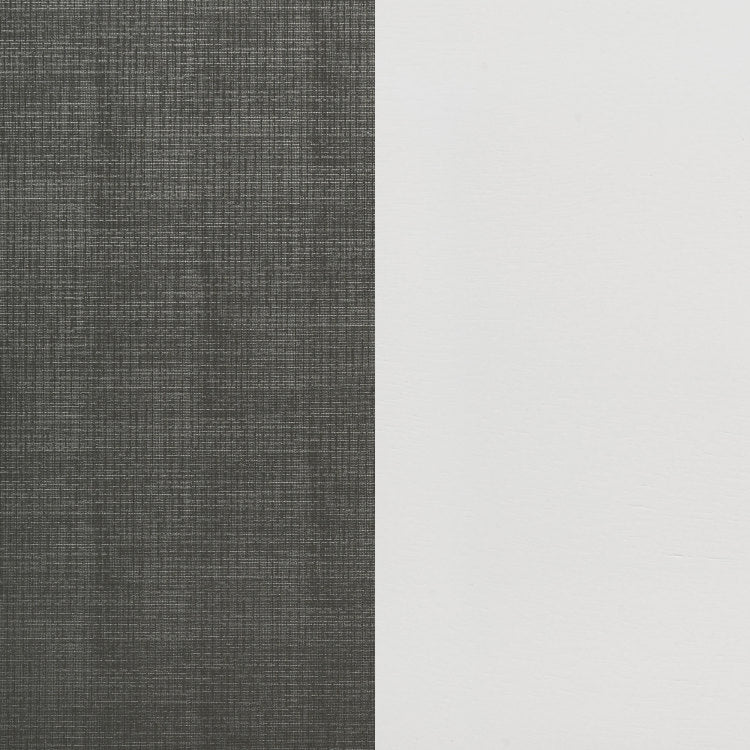 Talia White And Grey Upholstered Queen Panel Bed
