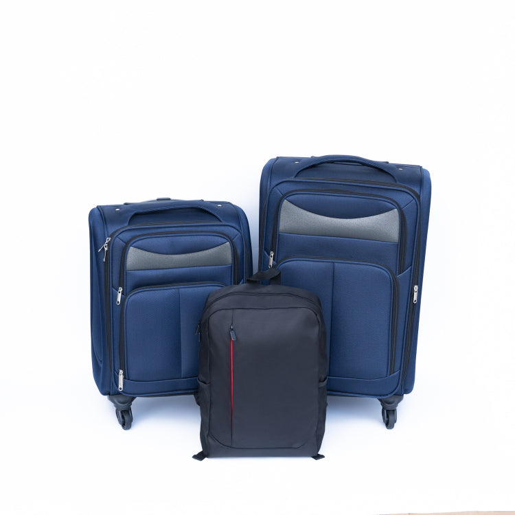 20 24 Travel Case Two Piece Suitcase Set Oxford Trolley Case Without Password Lock Universal Wheel Oxford Cloth Backpack Blue