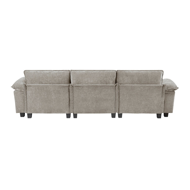 Modern Style Sofa Plush Comfort Chenille Fabric Upholstery Contemporary Living Room Furniture 1Pc Durable Plywood