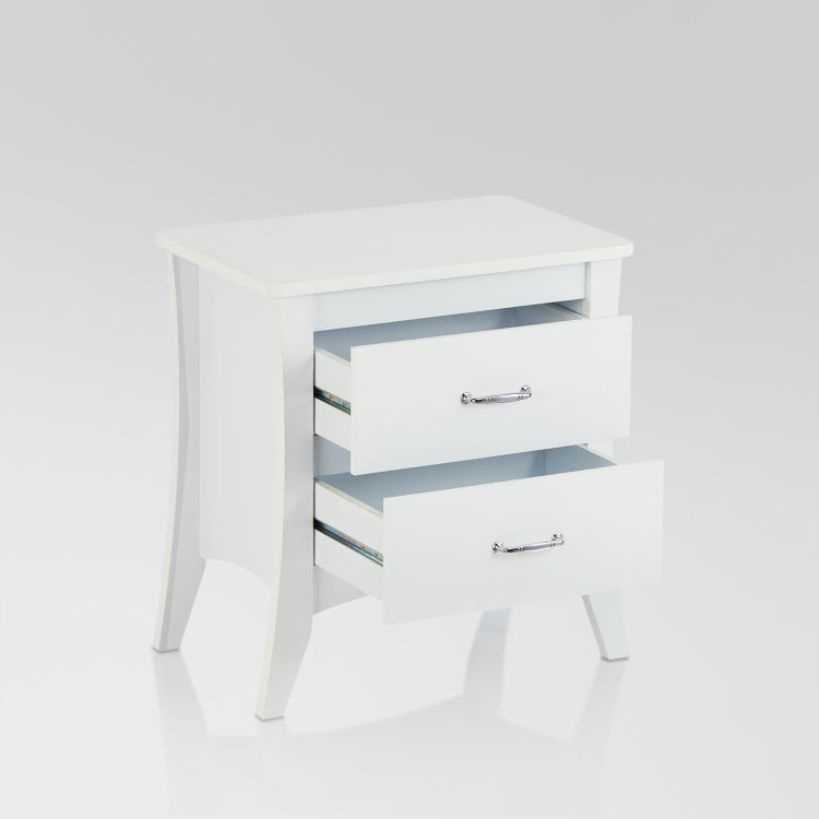 Babb White Finish Accent Table