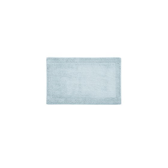 100% Cotton Tufted 3000 Gsm Reversible Bath Rug Blue 21X34"