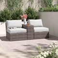 Fully Assembled 2 Person Wicker Seating Set With Cushions