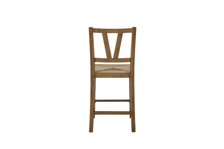 Counter Height Slat Back Chair Almond Set Of 2