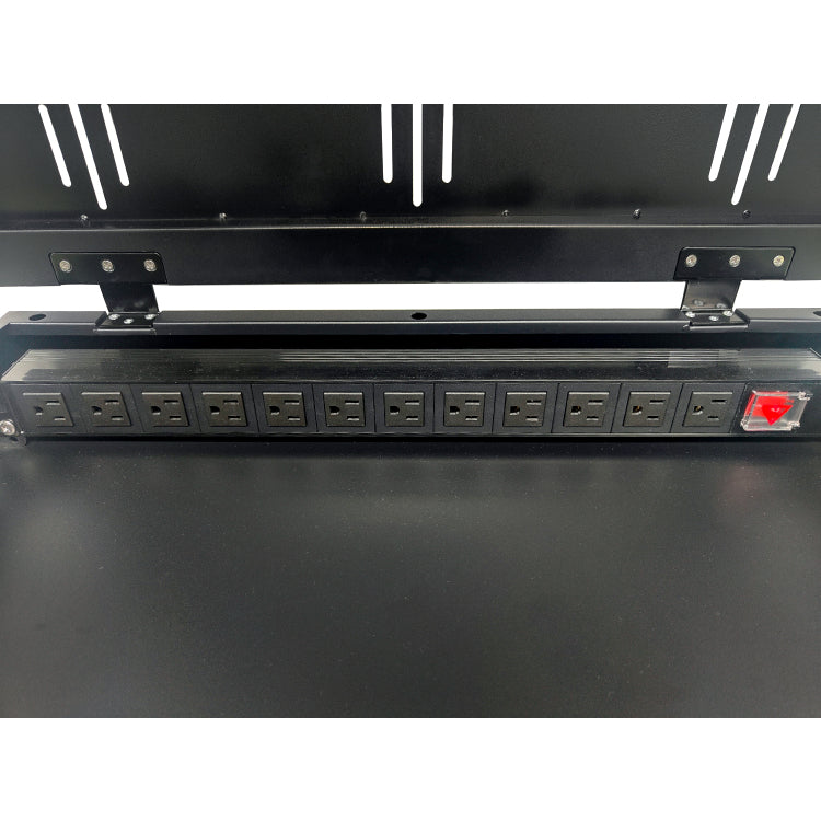 12 Device Charging Station For Laptops And Tablets, Charging Cart Charging Cabinet, Surge Protection For Classroom Or Office, Up To 17.3" Screen