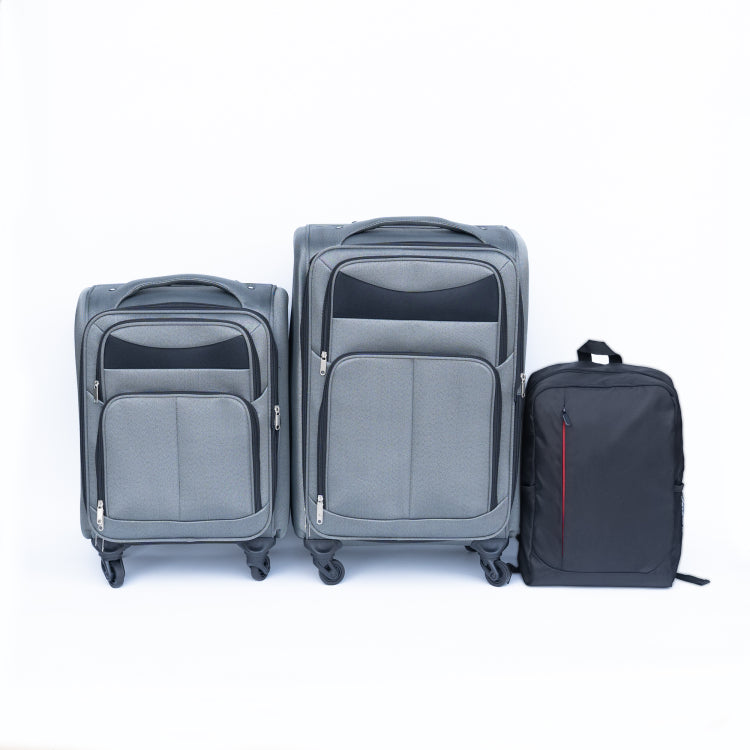 20 24 Travel Case Two Piece Suitcase Set Oxford Trolley Case Without Password Lock Universal Wheel Oxford Cloth Backpack Gray