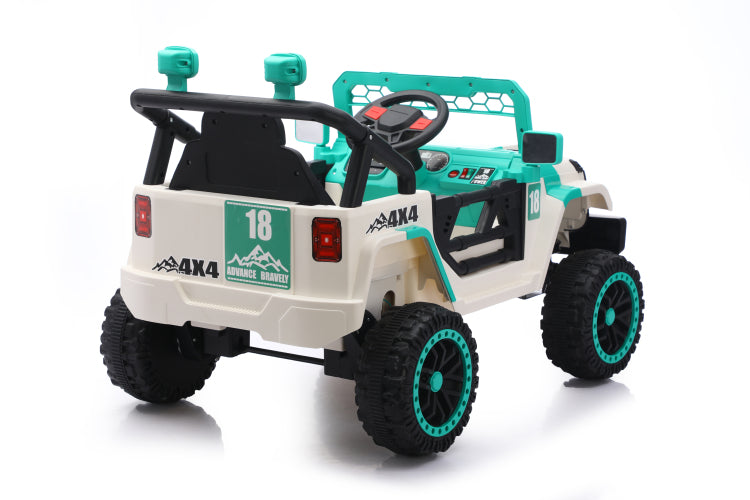 12V Ride On Car With Parent Remote Control, Toddler Electric Car With Spring Suspension, Led Lights & Music Player Safe Battery Toy For Kids, Christmas & Birthday Gift Wight Green