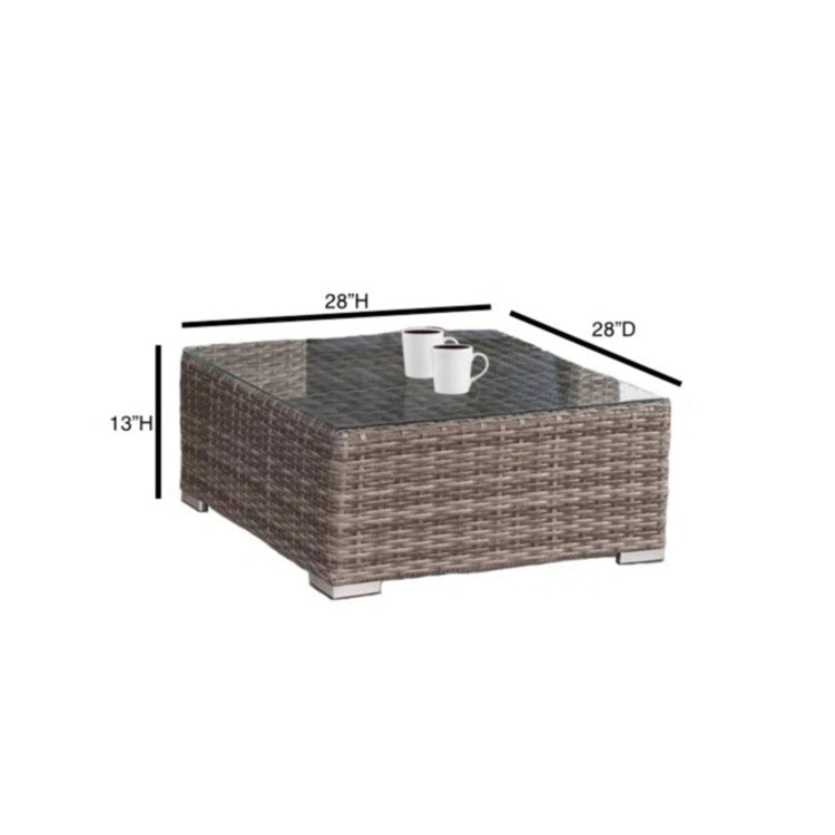 Ready To Use 2 Seat Wicker Patio Furniture Set With Cushions