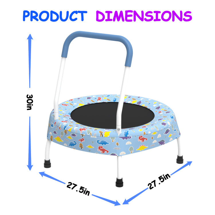 28Inch Toddler Trampoline For Kids 1 Year Plus With Handle, Baby Gifts For Boys And Girls, Indoor And Outdoor