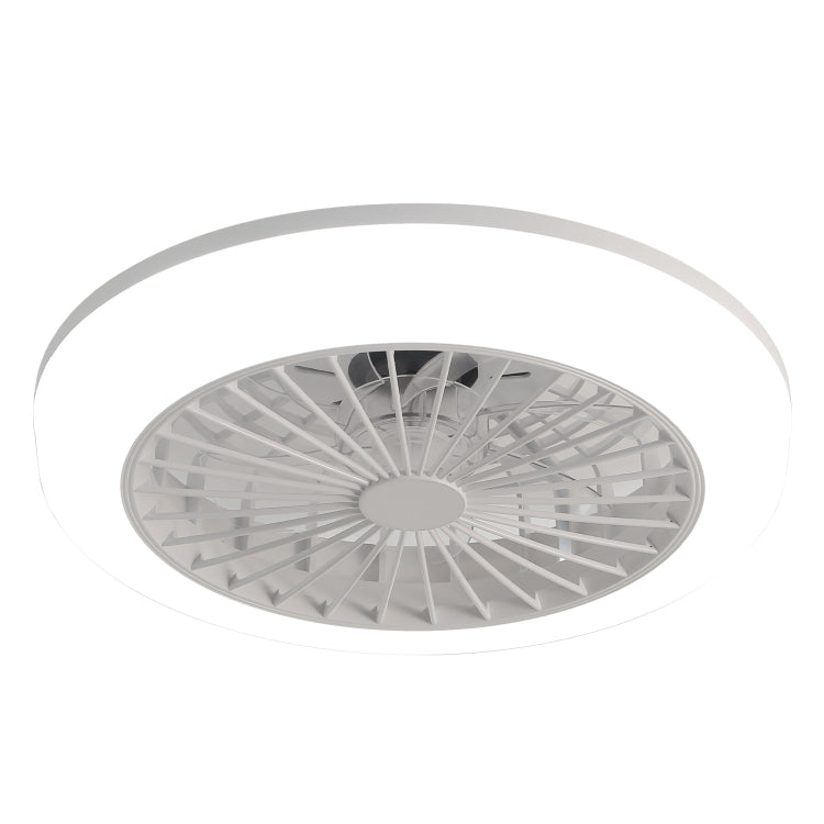 18 Inch Enclosed And Remote, Flush Mount Bladeless Modern Low Profile For Bedroom Kitchen Dining Room
