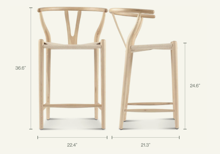 Wishbone Counter Stool Natural Ash